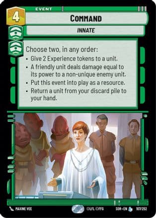 Command — Spark of Rebellion Star Wars: Unlimited card by MAXINE VEE