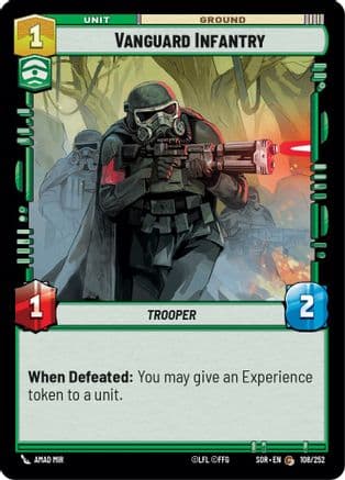 Vanguard Infantry — Spark of Rebellion Star Wars: Unlimited card by Amad Mir