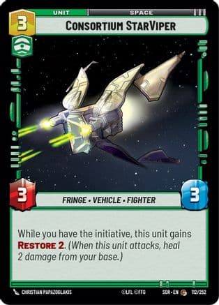 Consortium StarViper — Spark of Rebellion Star Wars: Unlimited card by Christian Papazoglakis