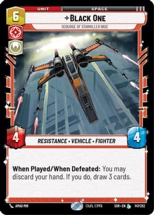 Black One - Scourge of Starkiller Base — Spark of Rebellion Star Wars: Unlimited card by Amad Mir