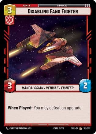Disabling Fang Fighter — Spark of Rebellion Star Wars: Unlimited card by Christian Papazoglakis