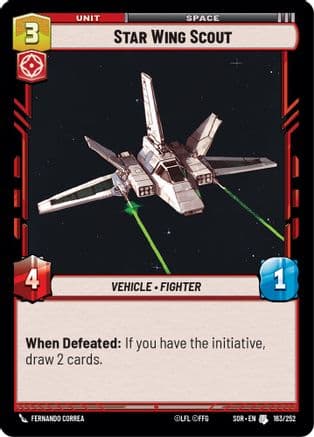 Star Wing Scout — Spark of Rebellion Star Wars: Unlimited card by Fernando Correa