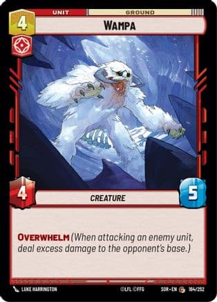 Wampa — Spark of Rebellion Star Wars: Unlimited card by LUKE HARRINGTON