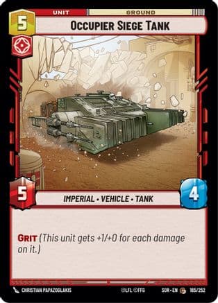 Occupier Siege Tank — Spark of Rebellion Star Wars: Unlimited card by Christian Papazoglakis