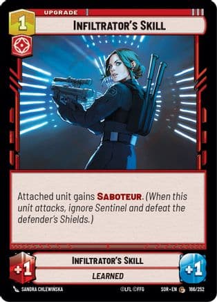 Infiltrator's Skill — Spark of Rebellion Star Wars: Unlimited card by Sandra Chlewińska