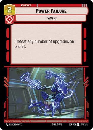 Power Failure — Spark of Rebellion Star Wars: Unlimited card by Marc Escachx