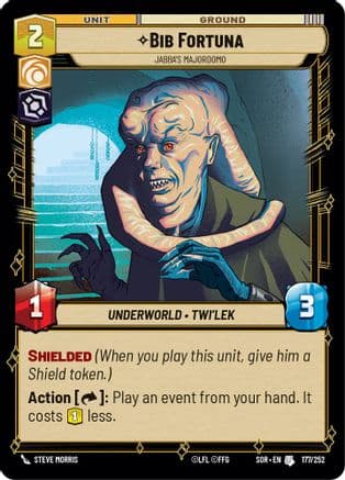 Bib Fortuna - Jabba's Majordomo — Spark of Rebellion Star Wars: Unlimited card by Steve Morris