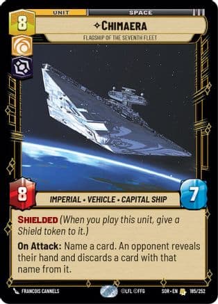 Chimaera - Flagship of the Seventh Fleet — Spark of Rebellion Star Wars: Unlimited card by Francois Cannels