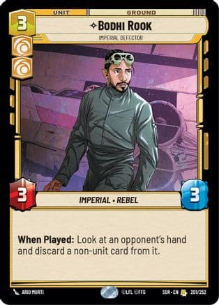 Bodhi Rook - Imperial Defector — Spark of Rebellion Star Wars: Unlimited card by Ario Murti