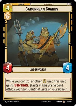 Gamorrean Guards — Spark of Rebellion Star Wars: Unlimited card by Mickael Balloul