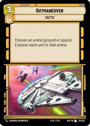Outmaneuver — Spark of Rebellion Star Wars: Unlimited card by Leonardo Giammichele