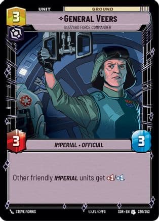 General Veers - Blizzard Force Commander — Spark of Rebellion Star Wars: Unlimited card by Steve Morris