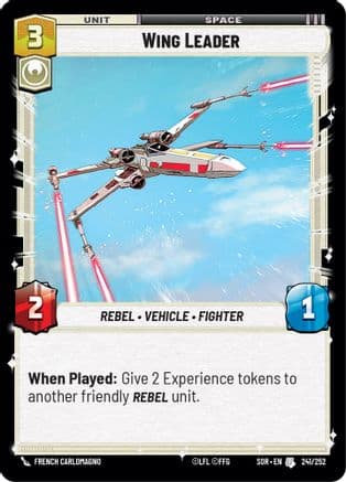 Wing Leader — Spark of Rebellion Star Wars: Unlimited card by French Carlomagno