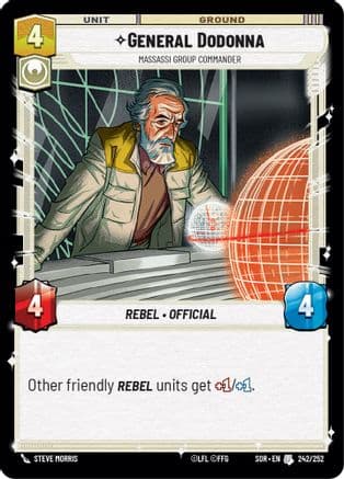 General Dodonna - Massassi Group Commander — Spark of Rebellion Star Wars: Unlimited card by Steve Morris
