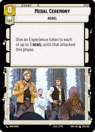 Medal Ceremony — Spark of Rebellion Star Wars: Unlimited card by Ario Murti