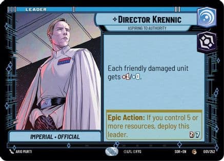 Director Krennic - Aspiring to Authority — Spark of Rebellion Star Wars: Unlimited card by Ario Murti