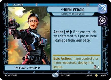 Iden Versio - Inferno Squad Commander — Spark of Rebellion Star Wars: Unlimited card by Amélie Hutt
