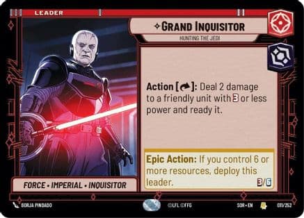 Grand Inquisitor - Hunting the Jedi — Spark of Rebellion Star Wars: Unlimited card by Borja Pindado