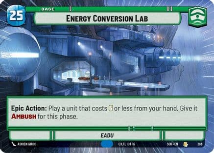 Energy Conversion Lab (Hyperspace) — Spark of Rebellion Star Wars: Unlimited card by Akiria Giho