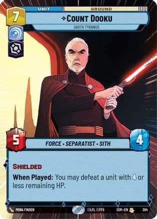 Count Dooku - Darth Tyranus (Hyperspace) — Spark of Rebellion Star Wars: Unlimited card by Magali Villeneuve