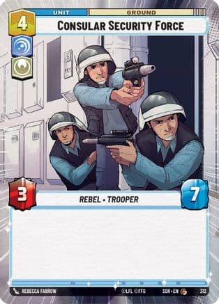 Consular Security Force (Hyperspace) — Spark of Rebellion Star Wars: Unlimited card by Rebecca Tahorn
