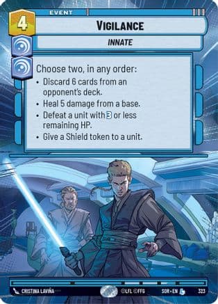 Vigilance (Hyperspace) — Spark of Rebellion Star Wars: Unlimited card by Cristina Lafuente