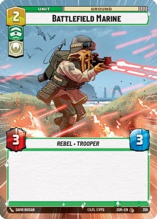 Battlefield Marine (Hyperspace) — Spark of Rebellion Star Wars: Unlimited card by David Buisan
