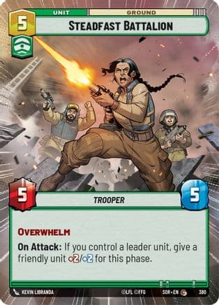 Steadfast Battalion (Hyperspace) — Spark of Rebellion Star Wars: Unlimited card by Kevin Larmada