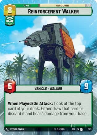 Reinforcement Walker (Hyperspace) — Spark of Rebellion Star Wars: Unlimited card by Stephen Zavala