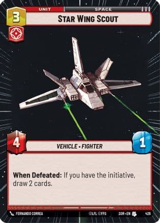 Star Wing Scout (Hyperspace) — Spark of Rebellion Star Wars: Unlimited card by Fernando Correa