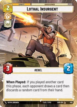 Lothal Insurgent (Hyperspace) — Spark of Rebellion Star Wars: Unlimited card by Kevin Larbã