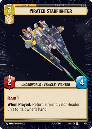 Pirated Starfighter (Hyperspace) — Spark of Rebellion Star Wars: Unlimited card by Fernando Correa