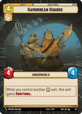 Gamorrean Guards (Hyperspace) — Spark of Rebellion Star Wars: Unlimited card by Michael Dalton