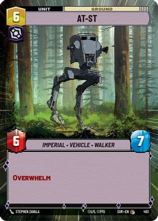 AT-ST (Hyperspace) — Spark of Rebellion Star Wars: Unlimited card by Stephen Zavala