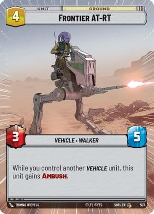 Frontier AT-RT (Hyperspace) — Spark of Rebellion Star Wars: Unlimited card by Thomas M. Wagner