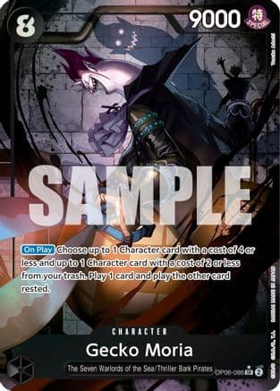 Gecko Moria (086) (Alternate Art) — Wings of the Captain One Piece Card Game card by Vando Adato