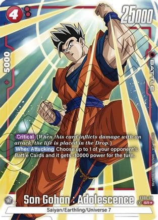 Son Gohan : Adolescence (Bonus Pack Alternate Art) — Dragon Ball Super: Fusion World card