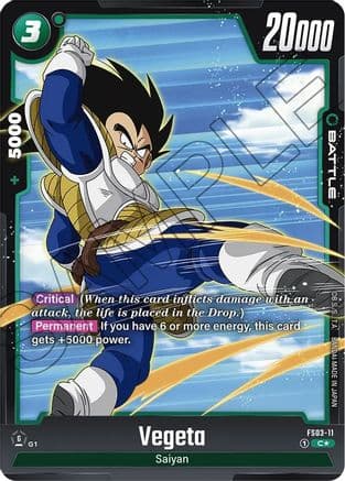 Vegeta - FS03-11 (Bonus Pack Alternate Art) — Starter Deck 3: Broly Dragon Ball Super: Fusion World card by BANDAI MADE IN JAPAN