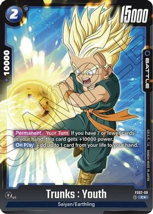 Trunks : Youth - FS02-09 (Bonus Pack Alternate Art) — Starter Deck 2: Vegeta