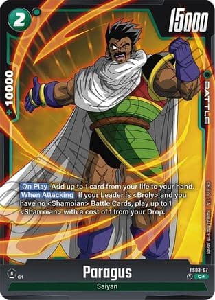Paragus - FS03-07 (Bonus Pack Alternate Art) — Starter Deck 3: Broly