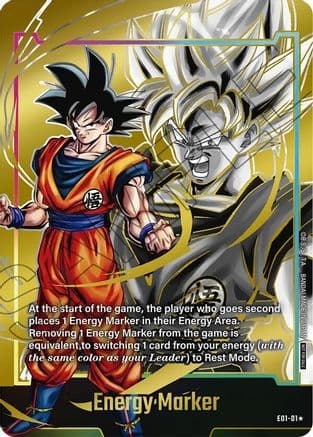 Energy Marker (E01-01) (Gold) — Fusion World Energy Markers Dragon Ball Super: Fusion World card by BANDAI MADE IN JAPAN