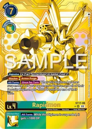 Rapidmon - ST17-06 (Gold) — Digimon Card Game card