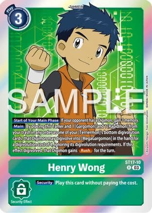 Henry Wong — Starter Deck 17: Double Typhoon Advanced Deck Set Digimon Card Game card by Akiyoshi Hongo, Toei Animation