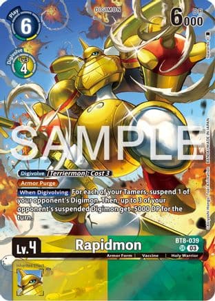 Rapidmon (Bonus Pack) — Starter Deck 17: Double Typhoon Advanced Deck Set Digimon Card Game card by Akiyoshi Honga, Toei Animation