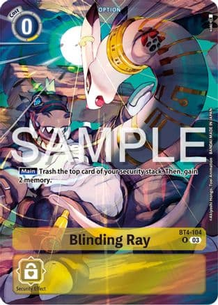 Blinding Ray (Bonus Pack) — Starter Deck 17: Double Typhoon Advanced Deck Set Digimon Card Game card by Akiyoshi Hongo, Toei Animation