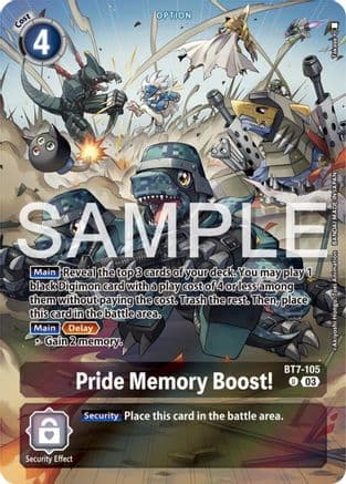 Pride Memory Boost! (Bonus Pack) — Starter Deck 17: Double Typhoon Advanced Deck Set Digimon Card Game card by Akiyoshi Hongo, Toei Animation, BANDAI MADE IN JAPAN