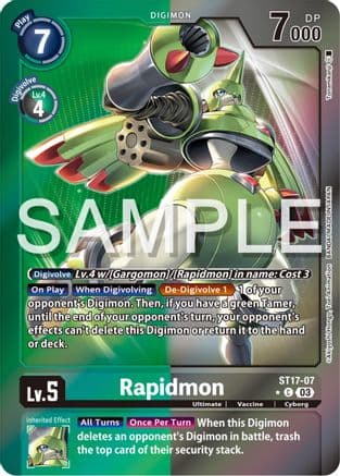 Rapidmon - ST17-07 (Advanced Deck Set Double Typhoon Secret Pack) — Digimon Card Game card