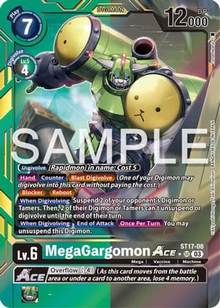 MegaGargomon ACE (Advanced Deck Set Double Typhoon Secret Pack) — Starter Deck 17: Double Typhoon Advanced Deck Set