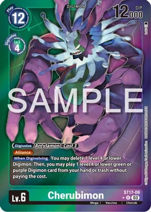 Cherubimon (Advanced Deck Set Double Typhoon Secret Pack) — Starter Deck 17: Double Typhoon Advanced Deck Set Digimon Card Game card by Akihiro Honda, Taichi, Taisuke