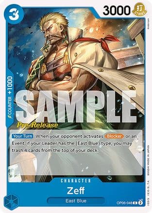 Zeff — Wings of the Captain Pre-Release Cards One Piece Card Game card by Anderson